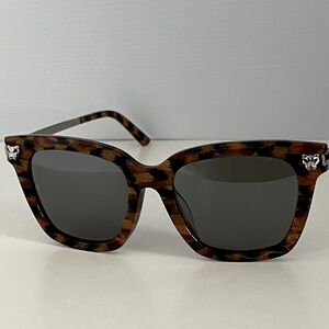 CARTIER PANTHERE CT0025SA 003 52mm Brown Square Oversized HAVANA SUNGLASSES